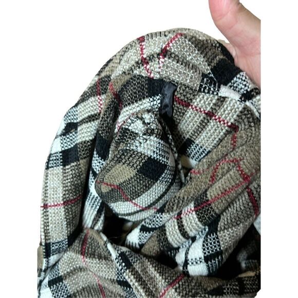 Vintage Christopher & Banks Plaid Knit Button Down Shacket Size XL - Picture 8 of 8